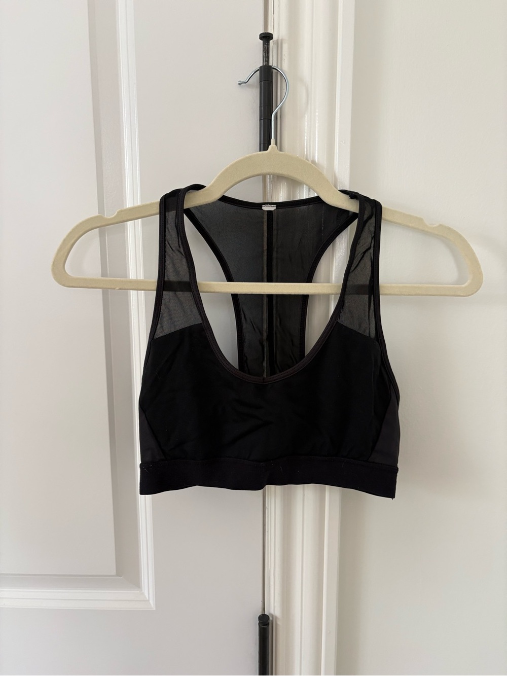 Alo Yoga Black Mesh Sports Bra